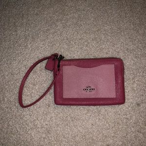 Coach pink wristlet